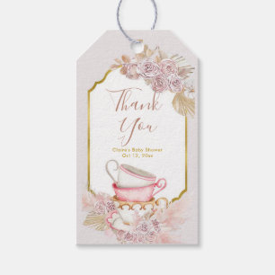 Étiquettes-cadeau Tag Boho Vintage Tea Party Merci