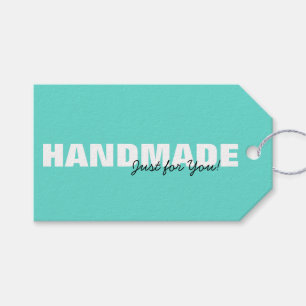 Étiquettes-cadeau Tag cadeau Aqua moderne fait à la main juste pour