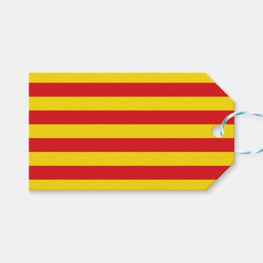 Étiquettes-cadeau Tag cadeau avec Drapeau de Catalogne, Espagne (Devant (Horizontal))