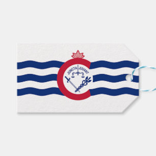 Étiquettes-cadeau Tag cadeau avec Drapeau de Cincinnati City, USA