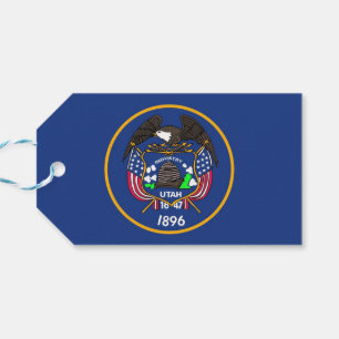 Étiquettes-cadeau Tag cadeau avec Drapeau de l'Etat de l'Utah, USA