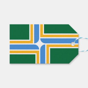 Étiquettes-cadeau Tag cadeau avec Drapeau de Portland City, USA
