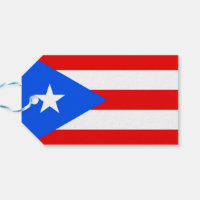 Tag cadeau avec Drapeau de Porto Rico, USA