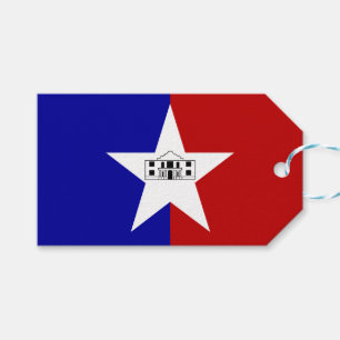 Étiquettes-cadeau Tag cadeau avec Drapeau de San Antonio City, USA