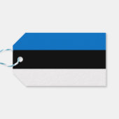 Étiquettes-cadeau Tag cadeau avec drapeau d'Estonie (Dos Horizontal)