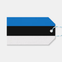 Tag cadeau avec drapeau d'Estonie