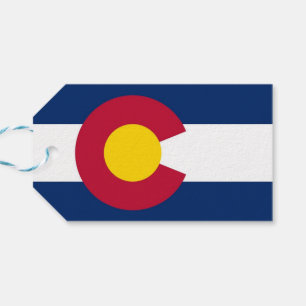 Étiquettes-cadeau Tag cadeau avec Drapeau du Colorado, USA