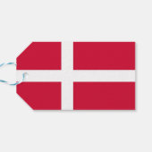 Étiquettes-cadeau Tag cadeau avec Drapeau du Danemark (Dos Horizontal)