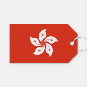 Étiquettes-cadeau Tag cadeau avec le drapeau de Hong Kong