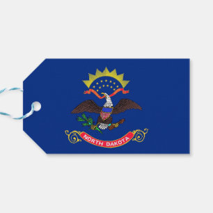 Étiquettes-cadeau Tag cadeau avec le drapeau de l'état du Dakota du