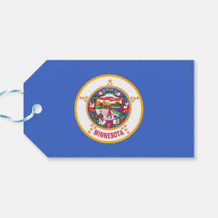 Étiquettes-cadeau Tag cadeau avec le drapeau de l'état du Minnesota,