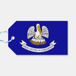 Étiquettes-cadeau Tag cadeau avec le drapeau de Louisiana State, USA