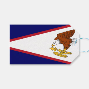 Étiquettes-cadeau Tag cadeau avec le drapeau des Samoa américaines,