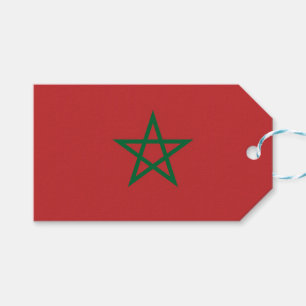 Étiquettes-cadeau Tag cadeau avec le drapeau du Maroc