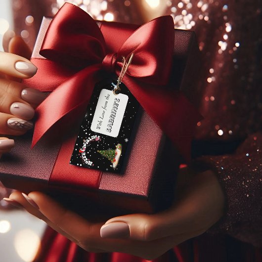 Étiquettes-cadeau Tag cadeau Black Joyeux Noël