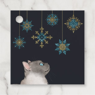 Étiquettes Cadeau Tag Cadeau Chat birman à flocon de neige
