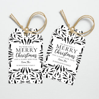 Étiquettes-cadeau Tag cadeau de Noël moderne