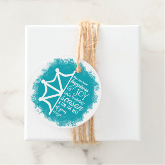 Étiquettes Cadeau Tag cadeau de Noël Turquoise, Rouge, Flèche de nei