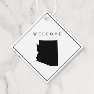 Étiquettes Cadeau Tag cadeau de sac de bienvenue Arizona pour le wee