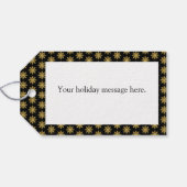 Étiquettes-cadeau Tag cadeau de vin Golden Snowflake (Dos (Horizontal))