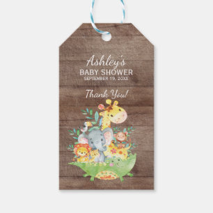 Étiquettes-cadeau Tag Cadeau du Baby shower Jungle Animaux Favoriser