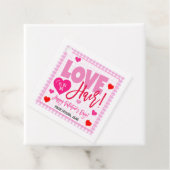 Étiquettes Cadeau Tag cadeau Élastique à cheveux Valentine (En situation)