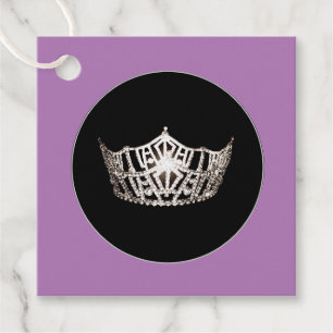Étiquettes Cadeau Tag-Cadeau-Favor -Miss America Style Crown