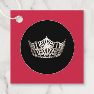 Étiquettes Cadeau Tag-Cadeau-Favor -Miss America Style Crown