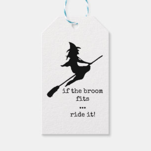 Étiquettes-cadeau Tag cadeau Halloween, Amusante sorcière noire