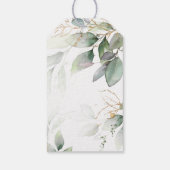 Étiquettes-cadeau Tag cadeau Mariage Eucalyptus Vert & Or (Dos)