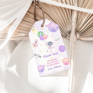 Étiquettes-cadeau Tag Cadeau Merci de navire Rocket Space Planets