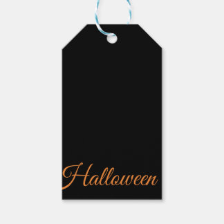 Étiquettes-cadeau Tag cadeau noir de la fête d'Halloween moderne