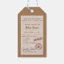 Tag Cadeau Personnalisé De Père Noël