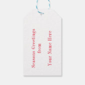 Étiquettes-cadeau Tag Cadeau Snowman (Dos)