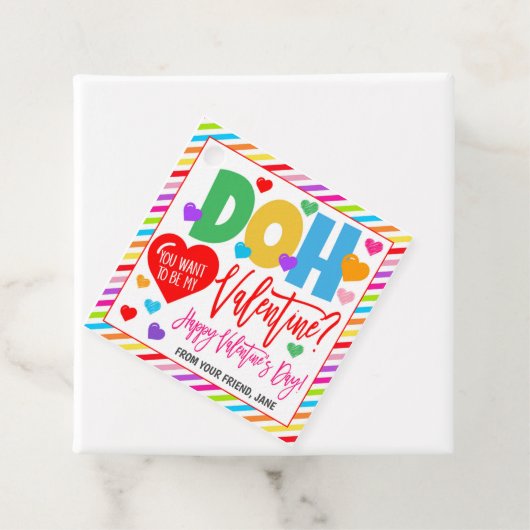 Étiquettes Cadeau Tag cadeau Valentine (En situation)