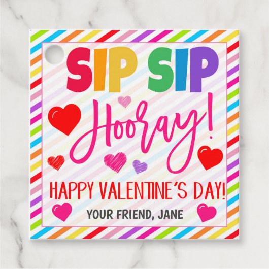 Étiquettes Cadeau Tag cadeau Valentine (Devant)