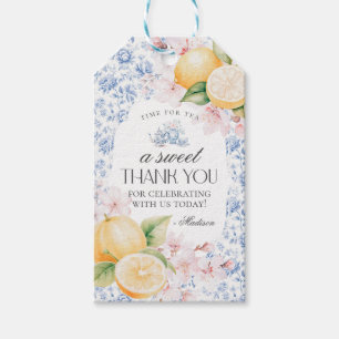 Étiquettes-cadeau Tag Chinoiserie Lemon Tea Floral Toile Favoriser