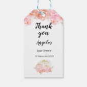 Étiquettes-cadeau Tag Citrouille floral Merci moderne. (Dos)