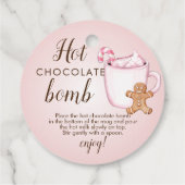 Étiquettes Cadeau Tag de bombe chocolat chaud (Dos)