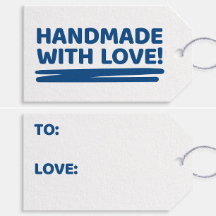 Étiquettes-cadeau Tag de cadeau fait main avec amour pour les fabric