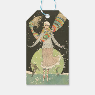 Étiquettes-cadeau Tag de cadeau pour femme de patinage de glace des