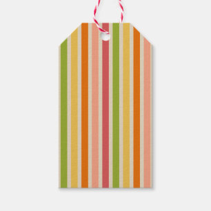 Étiquettes-cadeau Tag de cadeau Vintage à rayures Rainbow Sherbet