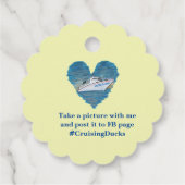 Étiquettes Cadeau Tag de canard de croisière (Dos)