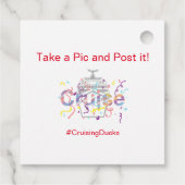 Étiquettes Cadeau Tag de canard de croisière (Dos)