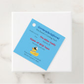 Étiquettes Cadeau Tag de canard de croisière (En situation)