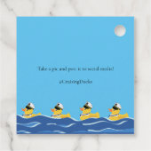 Étiquettes Cadeau Tag de canard de croisière (Dos)