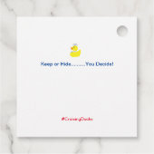 Étiquettes Cadeau Tag de canard de croisière Anniversaire (Dos)