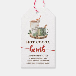 Étiquettes-cadeau Tag de cookie de la bombe de cacao de vacances