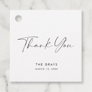 Étiquettes Cadeau Tag de faveur de mariage moderne
