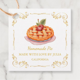 Étiquettes Cadeau Tag de hachage du Carré à tarte vintage fait maiso